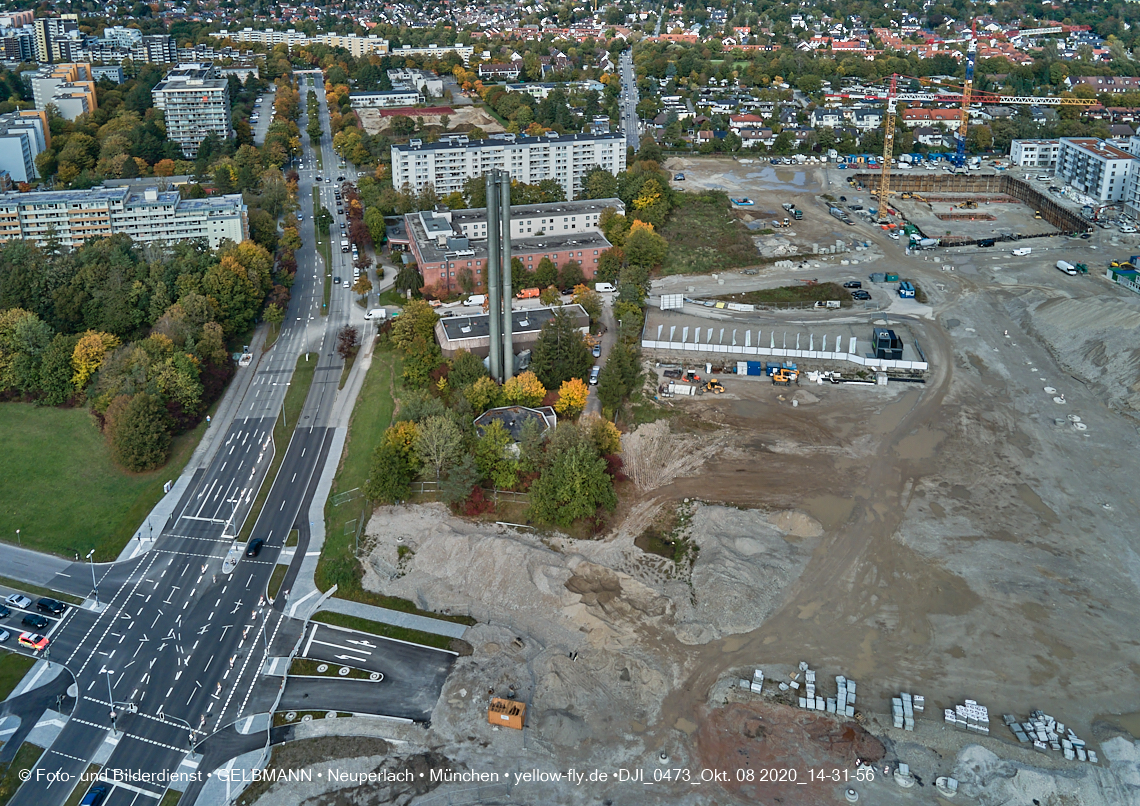 08.10.2020 - Baustelle Alexisquartier und Umgebung in Neuperlach